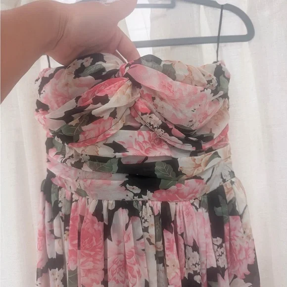 NWT Fashion Nova Strapless Floral Maxi Dress - Picture 6 of 8